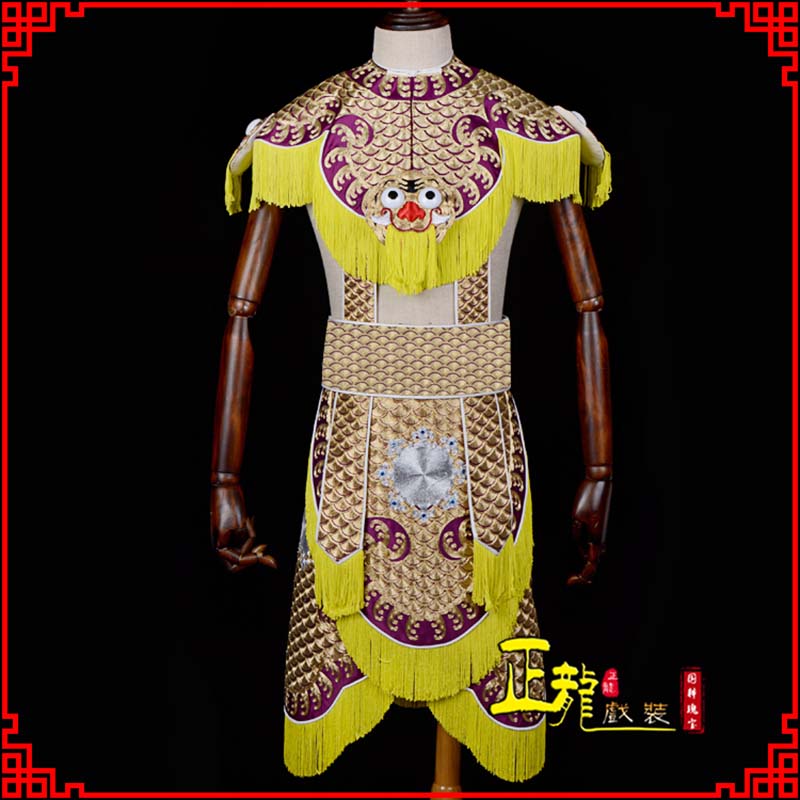 铜梁武将士兵云肩鱼鳞侉子